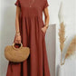 🔥Last Day Sale 50%🔥Summer Fashion Solid Color Cotton Linen Pocket Dress
