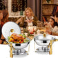 💎 50% OFF THE STAINLESS STEEL CHAFING DISH BUFFET SET! 💎 Professional-Grade, Food Safe & Portable for Any Event ✨