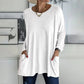 👚50% Rabatt ✨Neues langärmeliges Baumwoll-T-Shirt mit lässiger Tasche