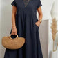 🔥Last Day Sale 50%🔥Summer Fashion Solid Color Cotton Linen Pocket Dress