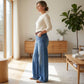 🔥Solange der Vorrat reicht 40 % Rabatt!🎉Damen-Vintage-Hochbund-Weitbeinjeans