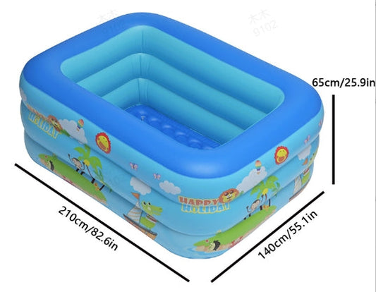 📢📢50% OFF !! ⏰ Children's Inflatable Pool – Sturdy PVC & easy setup – Perfect for backyard fun on hot days – safe and colourful for kids 🌞✨