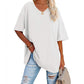 📢📢40 % RABATT !! ⏰Lässiges, locker sitzendes Damen-T-Shirt mit V-Ausschnitt