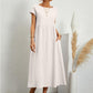 🔥Last Day Sale 50%🔥Summer Fashion Solid Color Cotton Linen Pocket Dress
