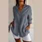 🌷Frühling Hot Sale 50% Rabatt🍃Klassisches, faltes strukturiertes einreißiges Revershemd für Frauen