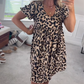 🐆Lässiges Minikleid mit Leopardenmuster für Damen