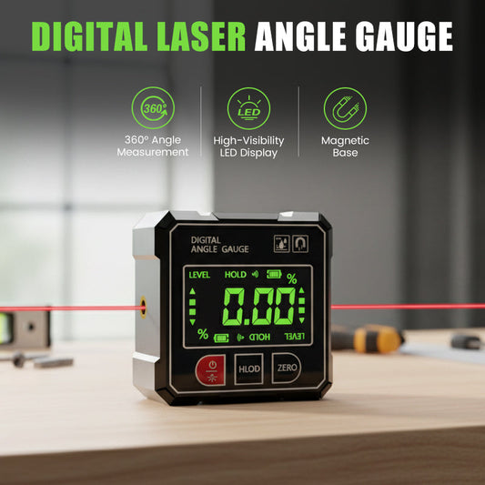 🔥Solange der Vorrat reicht 40 % Rabatt!🎉Digitales Laser-Winkelmessgerät mit 4-seitigem Magnetfuß