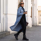 📢📢50 % Rabatt!! ⏰👖【Lange Jeansjacke】—— Zugeknöpft für Eleganz, aufgeknöpft für Flair – ein Kleidungsstück, mit dem Sie den Stil im Frühling und Herbst meistern!🤠💙✨