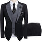 🤵 60% RABATT! ✨ 3-teiliger Herren-Hochzeitsanzug – Kontrast-Design, Slim-Fit & Elegant – Für Hochzeit, Business & Events, S-4XL