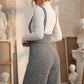 ✨🔥Klassische Damen-Hose mit hohem Bund, Hosenträgern und Hahnentrittmuster💞