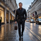 Herren Smoking-Anzug in Schwarz mit Glitzer