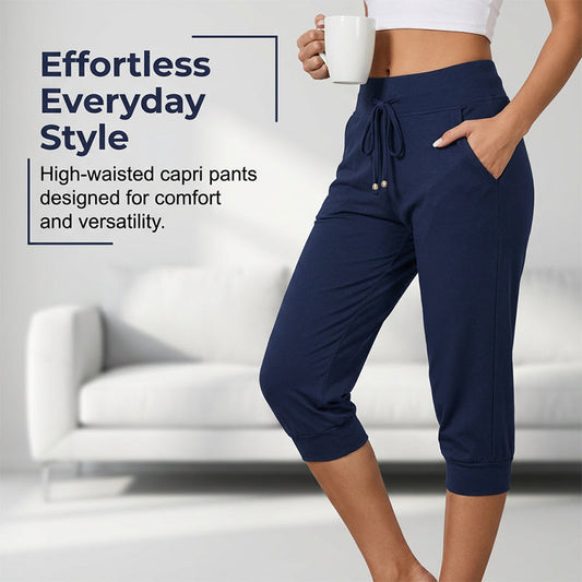 🥳SUMMER HOT SALE🥳💞50K+ SOLD!💥50% OFF! 🔥 Drawstring Waist Cropped Sweatpants for Lounging 🏠💤