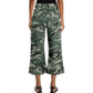 🔥Solange der Vorrat reicht 40 % Rabatt!🎉Damen 3/4 Hose mit Camouflage-Print – Elastisch, Gerade Passform