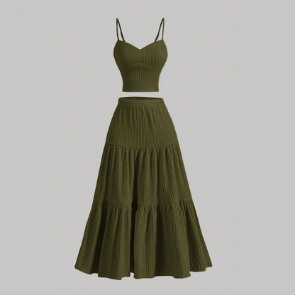 🥳SUMMER HOT SALE🥳💞50K+ SOLD!💥40% OFF! 🔥2-Piece Boho Set – Adjustable, Crinkle Fabric & Flattering Fit 👗🌿【Limited Offer】