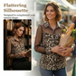 💎 50% RABATT! 💎 Damenbluse mit Leopardenmuster & Kontrast-Mesh – Langarm, Figurbetont & Perfekt für Büro bis Abendoutfit