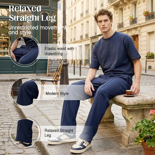 👖✨50 % Rabatt！✨ Herren Freizeithose mit Geradem Bein – Bequem, Atmungsaktiv & Vielseitig! ✨