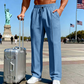 👖✨50 % Rabatt！✨ Herren Freizeithose mit Geradem Bein – Bequem, Atmungsaktiv & Vielseitig! ✨