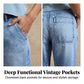👖Damen-Jeans mit hoher Taille und verkürztem Schnitt