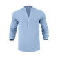 🔥Solange der Vorrat reicht 50 % Rabatt!🎉Lässiges Henley-T-Shirt für Herren