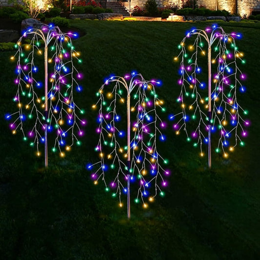 🔥2026 New Upgrade ＆ Hot Sale🔥 Solar Garden Lights Outdoor Decor – 100 LEDs, IP55 Waterproof & Easy Install – Auto on/off, energy-saving & perfect for patios, yards or pathways 🌙