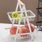 🔥HOT STYLE🔥3-Tier Countertop Fruit Holder – Elegant Metal with Wooden Handle Design