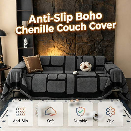 🔥Hot Sale ＆ 50％ Off🔥Boho Chenille Anti-Slip Sofa Cover – Stylish Warm Fabric for Full Couch Protection