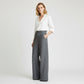 Damen Hochbund Weites Bein Cropped Hose