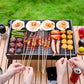 Faltbarer tragbarer Grill mit Schublade und Ständer