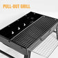 Faltbarer tragbarer Grill mit Schublade und Ständer