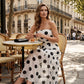 👗🔥 50% RABATT ✨ Elegantes trägerloses Tupfen-Stufenkleid – fließend, feminin & perfekt für den Sommer ☀️💫