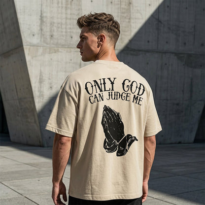 👔 ✨50% RABATT! ✨ Herren Praying Hands Graphic Tee – Glaube, Stärke & Stil! ✨