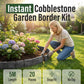 Gartenborder Set Kopfsteinoptik 5m – 20 ineinandergreifende Teile ☀️ Wetterfestes PP-Kunststoff, kein Graben & kein Werkzeug – ideal für Beete & Wege 🌿
