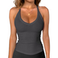 👚 50% RABATT! ⏰ Damen-Ribbed-V-Ausschnitt-Tanktop – Stretchig, figurbetont & perfekt für Sommer, Sport oder Layering unter Jacken 💪