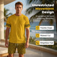 👕💛 50% RABATT! ✨ Herren Gelbes Grafik-Print Trainingsanzug – Schnelltrocknend, Kühl & Stylisch! ✨