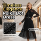 🎀 2026 NEU ✨ Elegantes Midi-Kleid 👗 mit Polka-Dots & Bindebindung