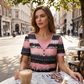 👚 50 % RABATT! 👕 Gestreiftes Henley-Shirt aus Kunstleder – Zweiteiler-Look – Weich, luftig und perfekt zum Kombinieren oder solo – lässiger Chic für Frühling und Sommer 🌸