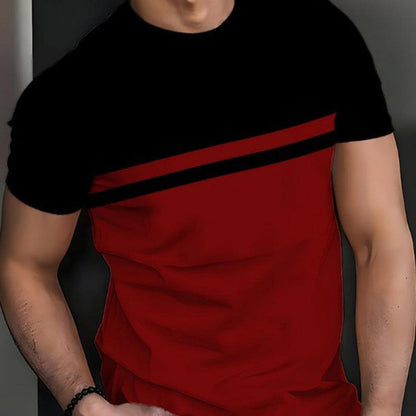 👕 50% RABATT! 🔥 Herren Rundhals T-Shirt mit Farbblock-Design – Atmungsaktiv, leicht & perfekt für Freizeit, Sport oder den täglichen Gebrauch ✨