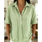 🎁Neuwaren 50% Rabatt💥Damen Kurzarmshirt – Gestreift & Lässig 🌿 Für Alltag & Freizeit