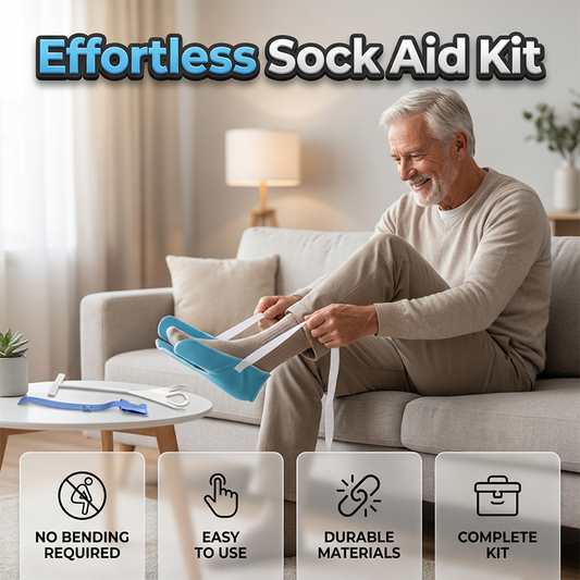 📢📢50% OFF !! ⏰ No-Bend Easy-On Sock Aid with Pull Straps
