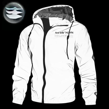 ⏰ 50 % RABATT – Nur für kurze Zeit ✨Reflektierende Motorradjacke 🏍️ Winddicht & Ideal für Motorrad, Outdoor und Freizeit