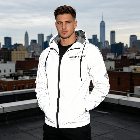 ⏰ 50 % RABATT – Nur für kurze Zeit ✨Reflektierende Motorradjacke 🏍️ Winddicht & Ideal für Motorrad, Outdoor und Freizeit