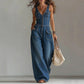 👖 LIMITED-TIME 40% OFF! 💥 Women's Denim Jumpsuit – Button-Front, Wide-Leg, Cotton Blend ✨