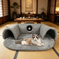 📢📢30% OFF !! ⏰Plush 2-in-1 Cat Tunnel Bed