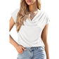 ⏰ 50 % RABATT – Nur für kurze Zeit ✨Damen Top mit Wasserfall-Ausschnitt ✨ Femininer Look & Elegante Cap-Ärmel