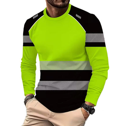 📢📢40% OFF !! ⏰Men's Printed Round-neck Long-sleeve Shirt