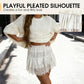 👗🔥 40% RABATT! Chic Pleated Lace Trim Mini Skirt – Plisseefalten, zarte Spitze, perfekt für den Sommer 🌸💨