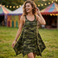 👗 40% RABATT! 🌿 Damen ärmelloses Kleid mit asymmetrischem Saum im Camouflage-Look – Locker, frech & perfekt für einen lässigen Streetwear-Look ✨