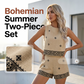 👚🌸 Women's Bohemian Print Sleeveless Top & Shorts Set – 40% RABATT! Boho-Print, ärmellos, perfekt für Sommer & Urlaub. 🔥☀️