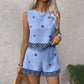 👚🌸 Women's Bohemian Print Sleeveless Top & Shorts Set – 40% RABATT! Boho-Print, ärmellos, perfekt für Sommer & Urlaub. 🔥☀️