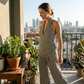 👗 NUR FÜR BEGRENZTE ZEIT: 40 % RABATT! ✨ Set aus gestreiftem Neckholder-Top und Hose – schick, luftig, perfekt für den Urlaub 🌊